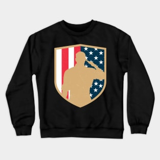 American Flag Soldier T-Shirt Crewneck Sweatshirt